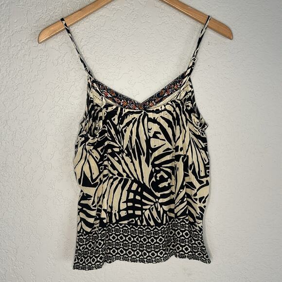 Patrons of Peace Babydoll Cami Top Animal Print Black Cream Festival Boho Y2K - Picture 6 of 7